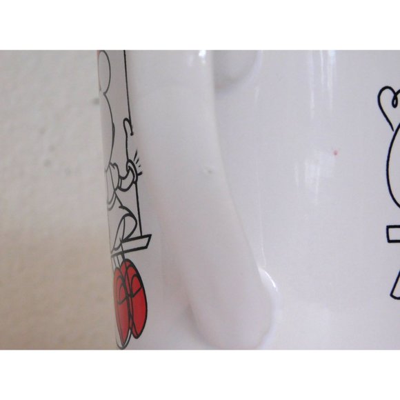 Mickey Mouse Minnie Mouse Valentine Day Coffee Mug Large Cup White Red Hearts - Picture 6 of 6